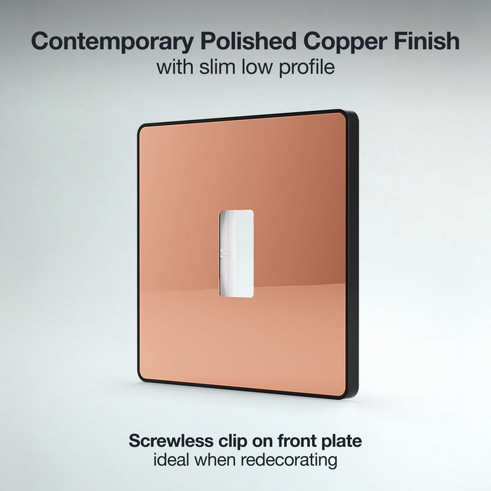 BG GridLite MPCDCP1B Evolve 1G Grid Front Plate - Polished Copper (Black)
