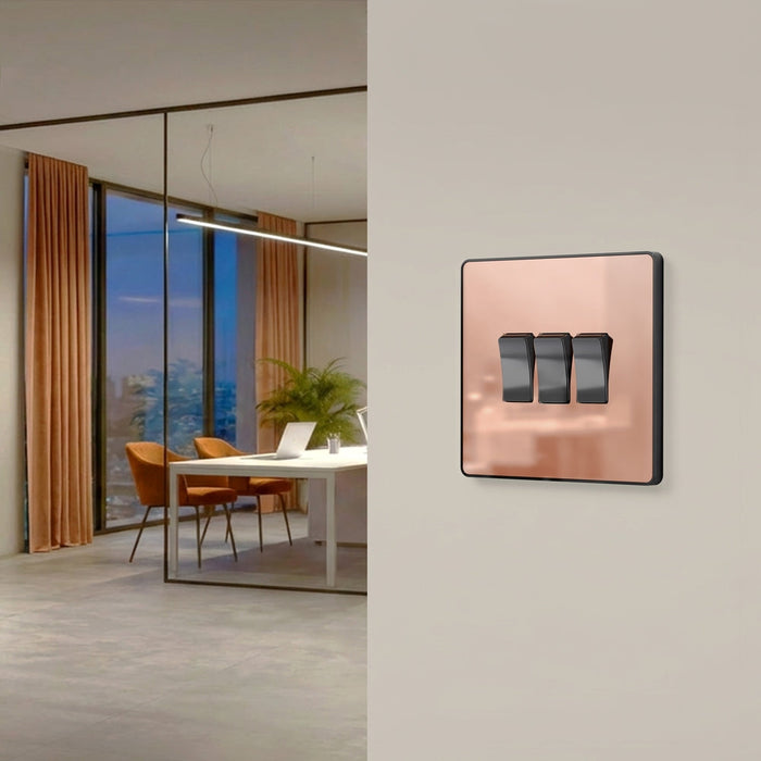 BG GridLite MPCDCP3B Evolve 3G Grid Front Plate - Polished Copper (Black)