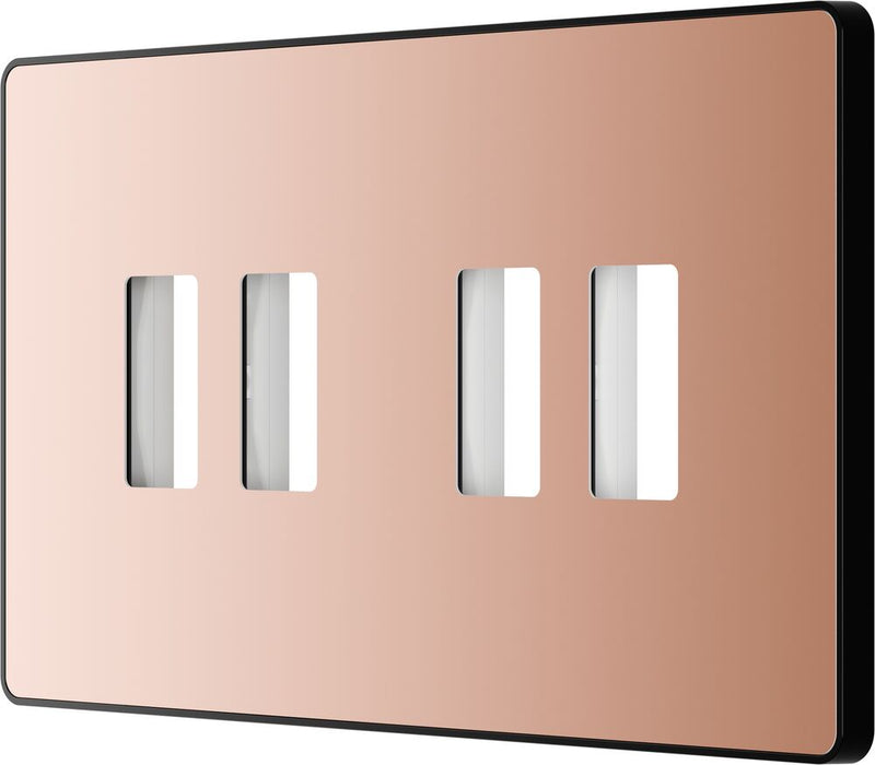 BG GridLite MPCDCP4B Evolve 4G Grid Front Plate - Polished Copper (Black)
