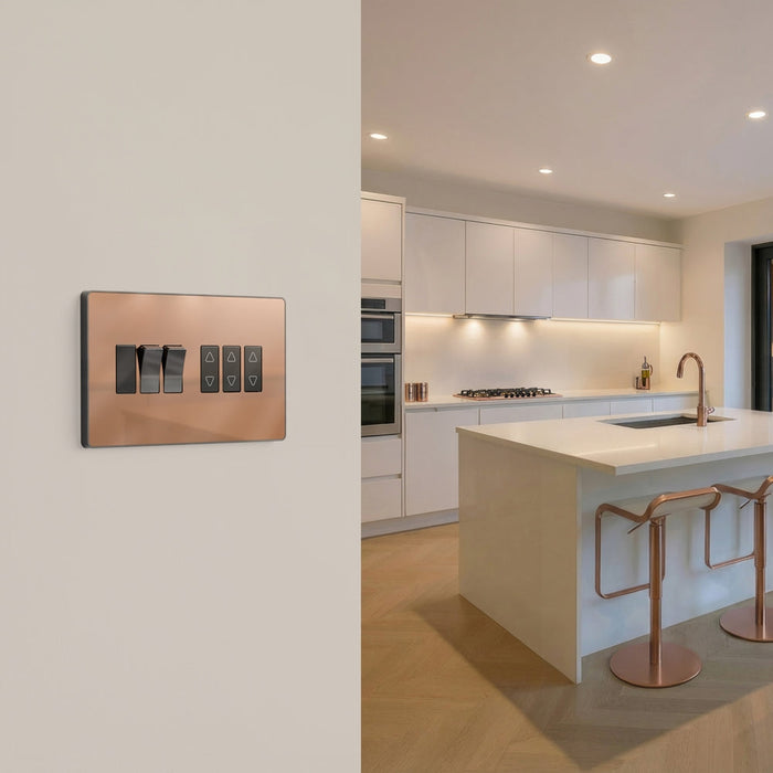 BG GridLite MPCDCP6B Evolve 6G Grid Front Plate - Polished Copper (Black)