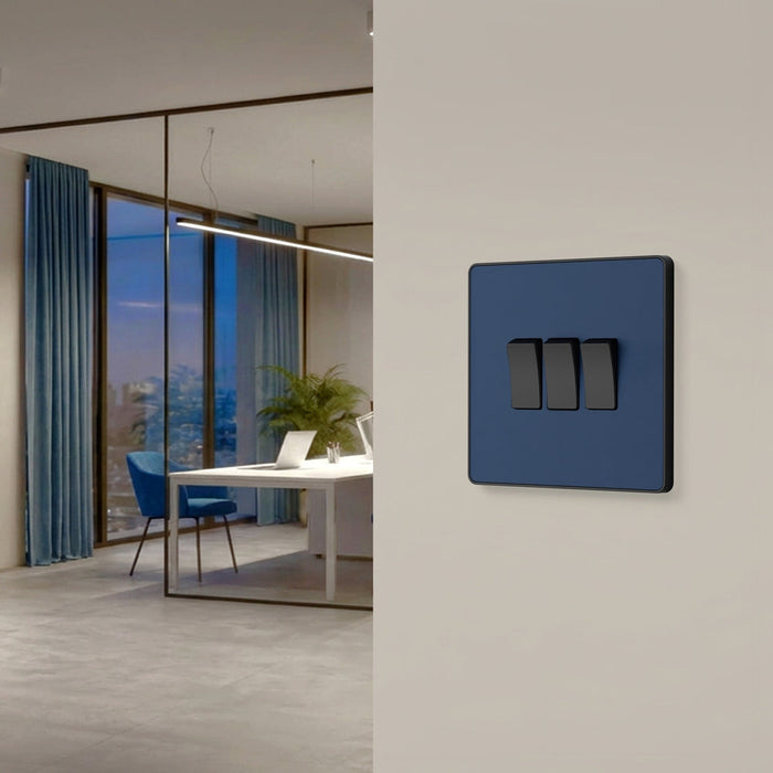 BG GridLite MPCDDB3B Evolve 3G Grid Front Plate - Matt Blue (Black)