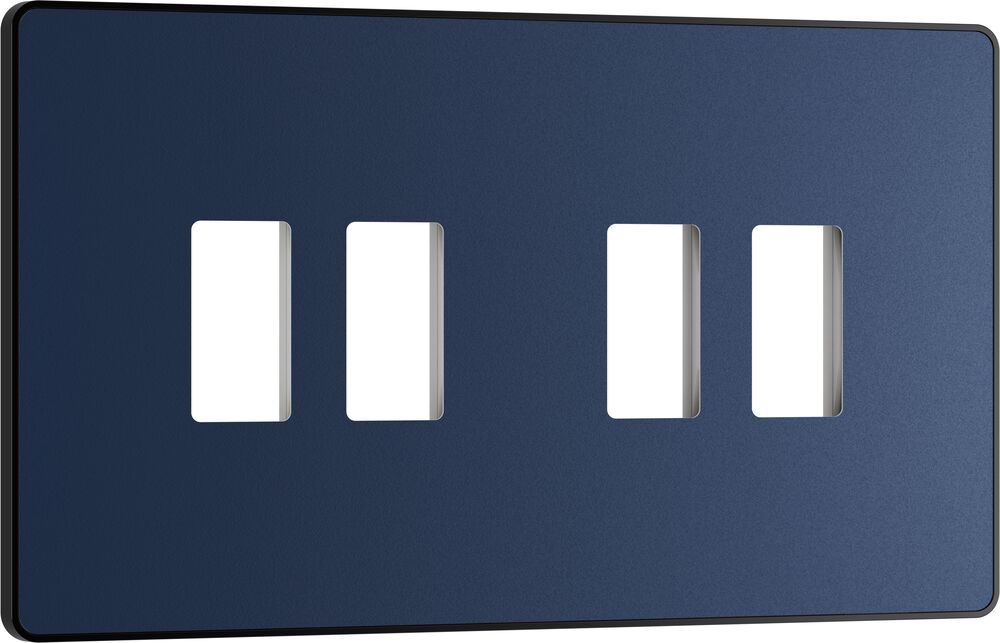 BG GridLite MPCDDB4B Evolve 4G Grid Front Plate - Matt Blue (Black)