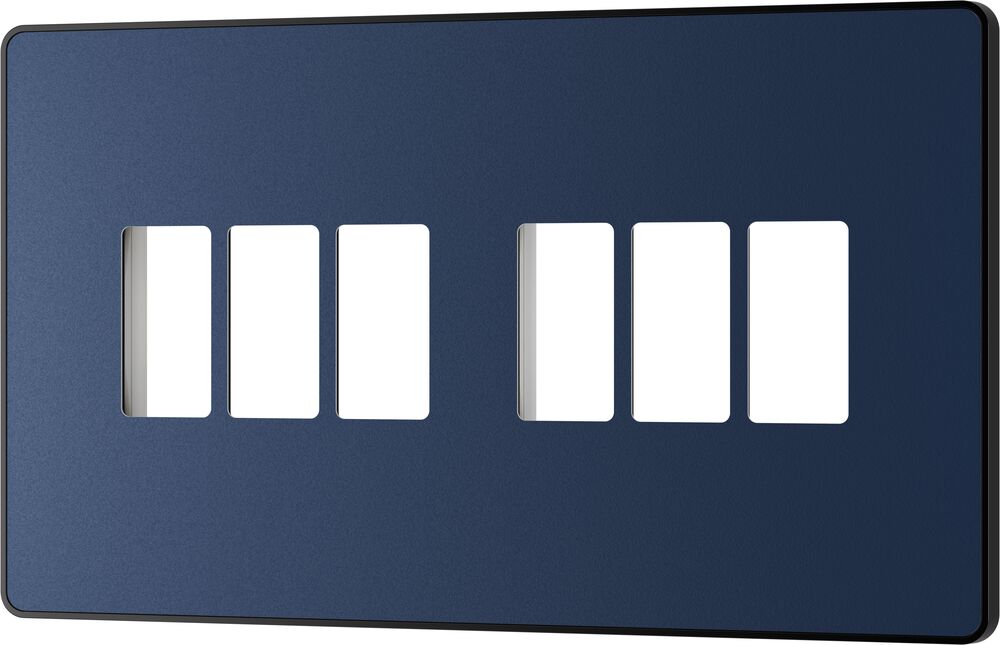 BG GridLite MPCDDB6B Evolve 6G Grid Front Plate - Matt Blue (Black)