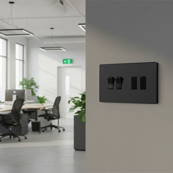 BG GridLite MPCDMB4B Evolve 4G Grid Front Plate - Matt Black (Black)