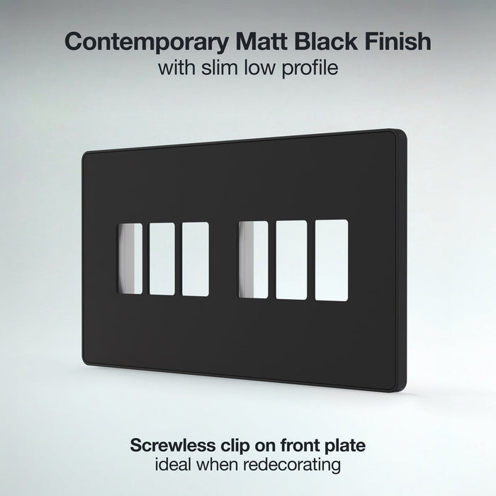 BG GridLite MPCDMB6B Evolve 6G Grid Front Plate - Matt Black (Black)