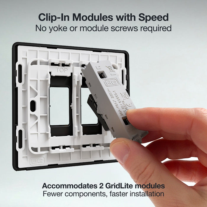 BG GridLite MPCDMG2B Evolve 2G Grid Front Plate - Matt Grey (Black)