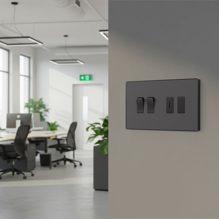 BG GridLite MPCDMG4B Evolve 4G Grid Front Plate - Matt Grey (Black)