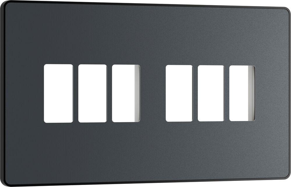 BG GridLite MPCDMG6B Evolve 6G Grid Front Plate - Matt Grey (Black)
