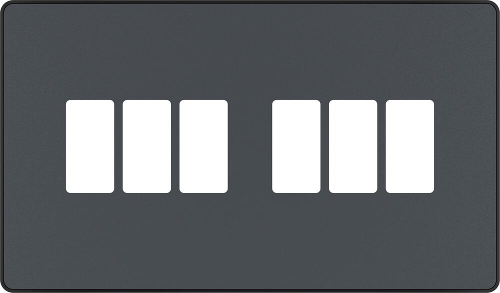 BG GridLite MPCDMG6B Evolve 6G Grid Front Plate - Matt Grey (Black)