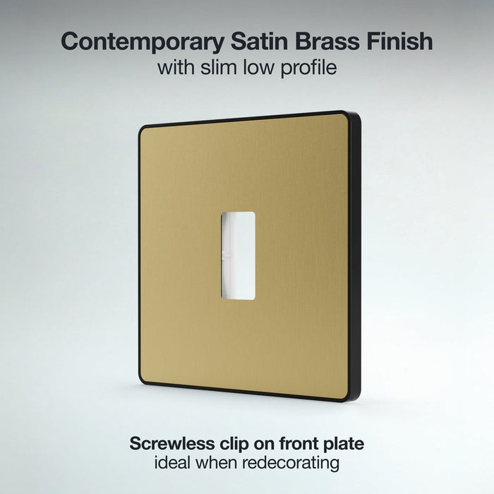 BG GridLite MPCDSB1B Evolve 1G Grid Front Plate - Satin Brass (Black)