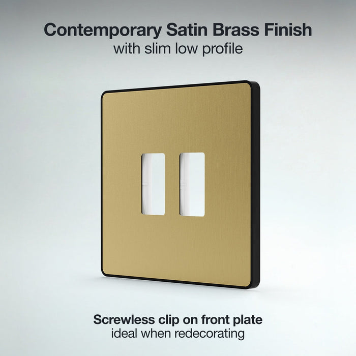 BG GridLite MPCDSB2B Evolve 2G Grid Front Plate - Satin Brass (Black)