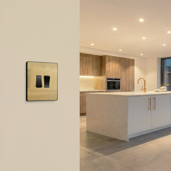 BG GridLite MPCDSB2B Evolve 2G Grid Front Plate - Satin Brass (Black)