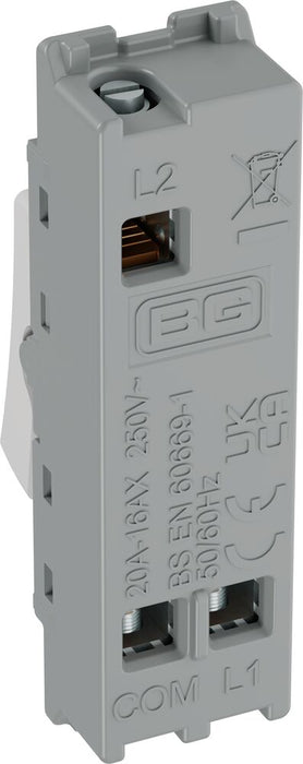 BG GridLite MPCDW12 Evolve 20A 16AX SP 2-Way Switch Module - White