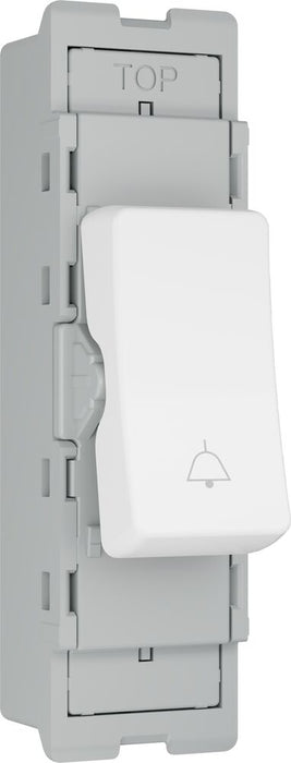 BG GridLite MPCDW142BELL Evolve 20A 2-Way Retractive Switch Module "Bell Symbol" - White