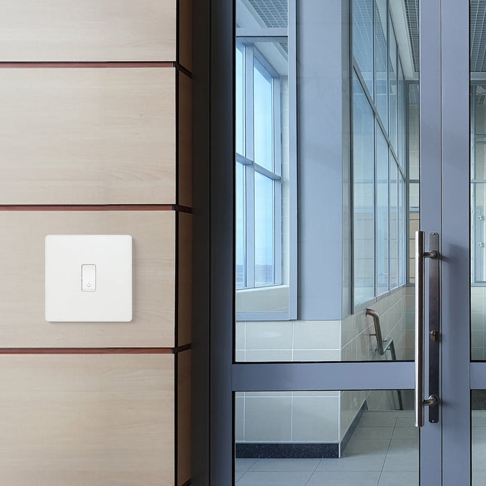 BG GridLite MPCDW142BELL Evolve 20A 2-Way Retractive Switch Module "Bell Symbol" - White