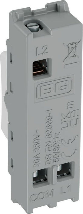 BG GridLite MPCDW142C Evolve 20A SP 2-Way Retractive (Centre Off) Switch Module - White