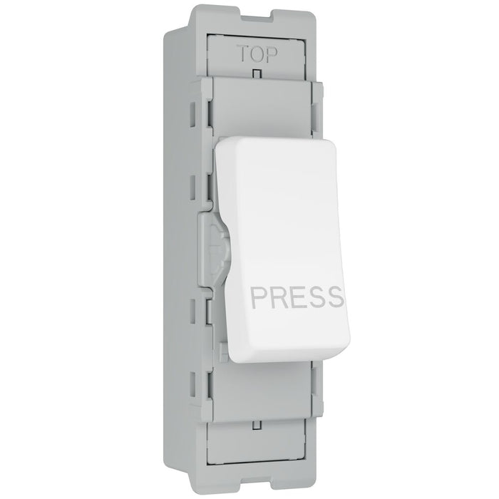 BG GridLite MPCDW142PR Evolve 20A 2-Way Retractive Switch Module "PRESS" - White