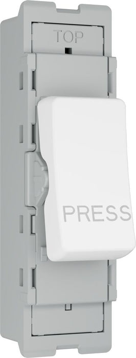BG GridLite MPCDW14PR Evolve 20A 1-Way Retractive Switch Module "PRESS" - White