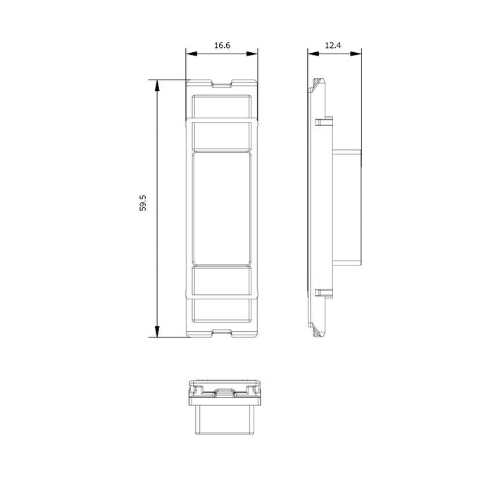 BG GridLite MPCDWBLNK Evolve Blank Module - White