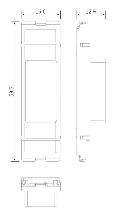 BG GridLite MPCDWBLNK Evolve Blank Module - White