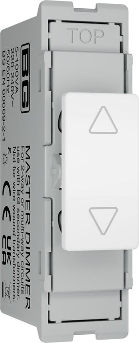 BG GridLite MPCDWTDM Evolve 100W Master Touch LED Dimmer Module - White