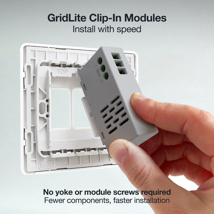 BG GridLite MPCDWTDS Evolve 100W Secondary Touch LED Dimmer Module - White