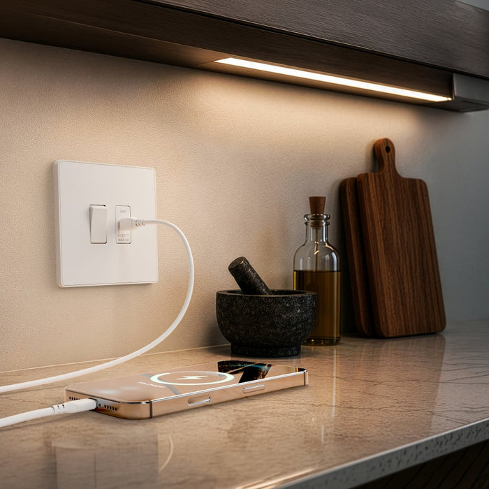BG GridLite MPCDWUSBC20 Evolve 20W USB-C Module - White