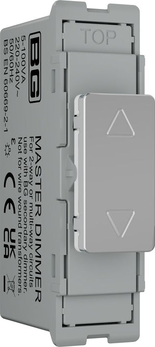 BG GridLite MPCTDM 100W Master Touch LED Dimmer Module - Polished Chrome