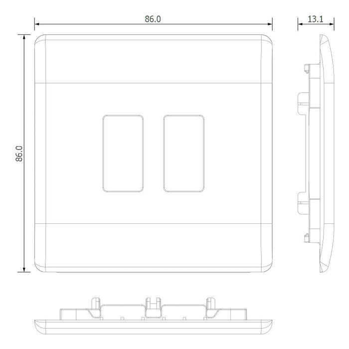 BG GridLite MPM2 Part M 2G Grid Front Plate