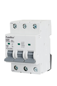 FuseBox MT10D203 20A 3P D Curve 10kA MCB