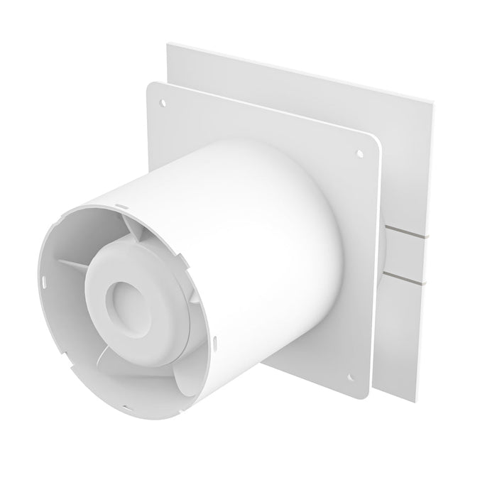 Velair EVEMAG100T001 Mela Air Glass Extractor Fan Timer 100mm White - westbasedirect.com