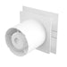 Velair EVEMAG100T001 Mela Air Glass Extractor Fan Timer 100mm White - westbasedirect.com