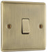 BG NAB13 Nexus Metal Intermediate Light Switch 10A - Antique Brass - westbasedirect.com