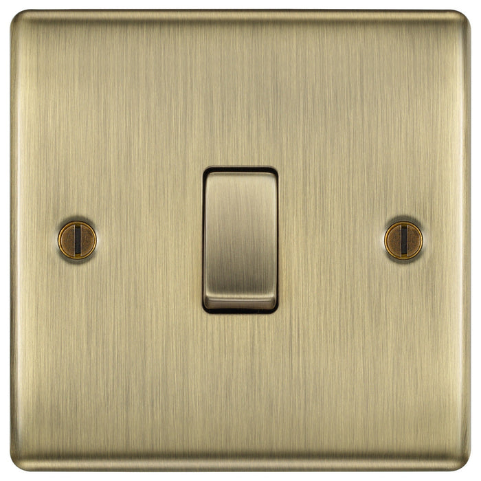 BG NAB13 Nexus Metal Intermediate Light Switch 10A - Antique Brass - westbasedirect.com