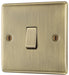 BG NAB13 Nexus Metal Intermediate Light Switch 10A - Antique Brass - westbasedirect.com