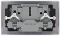 BG NAB22UAC12B Nexus Metal 13A Double Switched Power Socket + USB A+C (12W) - Antique Brass + Black Insert - westbasedirect.com