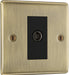 BG NAB62 Nexus Metal Isolated TV Aerial Socket - Black Insert - Antique Brass - westbasedirect.com