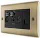 BG NAB69 Nexus Metal Quadplex TV FM SAT (x2) - Antique Brass - westbasedirect.com