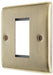 BG NABEMS1 Nexus Metal Single Euro Module Faceplate - Antique Brass - westbasedirect.com