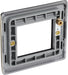 BG NABEMS2 Nexus Metal Twin Euro Module Faceplate - Antique Brass - westbasedirect.com