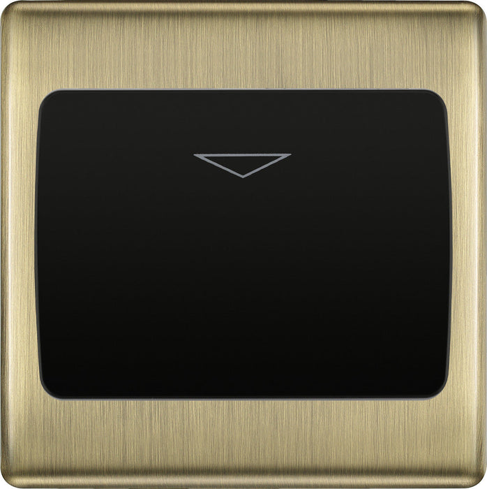 BG NABKYCSB Nexus Metal Hotel Key Card Switch 16A - Black Insert - Antique Brass - westbasedirect.com