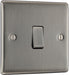 BG NBI12 Nexus Metal Single Light Switch 10A - Brushed Iridium - westbasedirect.com