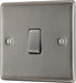 BG NBI12 Nexus Metal Single Light Switch 10A - Brushed Iridium - westbasedirect.com