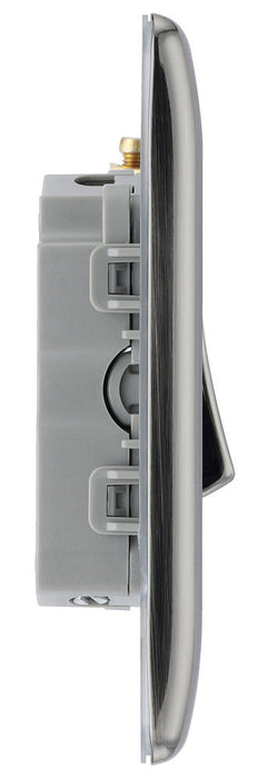 BG NBI43 Nexus Metal Triple Light Switch 10A - Brushed Iridium - westbasedirect.com