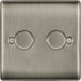 BG NBI82 Nexus Metal 2-Way Double Trailing Edge Dimmer Push On/Off - Brushed Iridium - westbasedirect.com