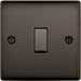 BG NBN12 Nexus Metal Single Light Switch 10A - Black Nickel (5 Pack) - westbasedirect.com