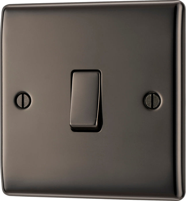 BG NBN12 Nexus Metal Single Light Switch 10A - Black Nickel - westbasedirect.com