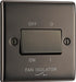 BG NBN15 Nexus Metal Fan Isolator Switch TP 10A - Black Nickel - westbasedirect.com