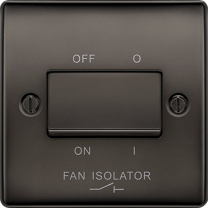 BG NBN15 Nexus Metal Fan Isolator Switch TP 10A - Black Nickel - westbasedirect.com