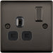 BG NBN21B Nexus Metal Single Socket 13A - Black Insert - Black Nickel (5 Pack) - westbasedirect.com